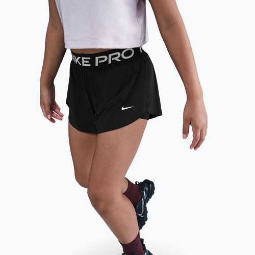 Spodenki dziecięce Nike Pro Dri-Fit 2in1 black/black/white