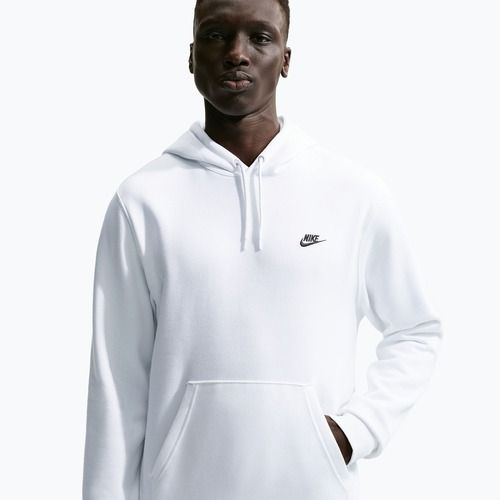 Bluza męska Nike Club Pullover Hoodie white/white/black