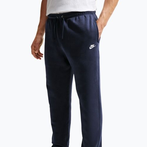 Spodnie męskie Nike Club Cuffed Brushed obsidian/obsidian/white