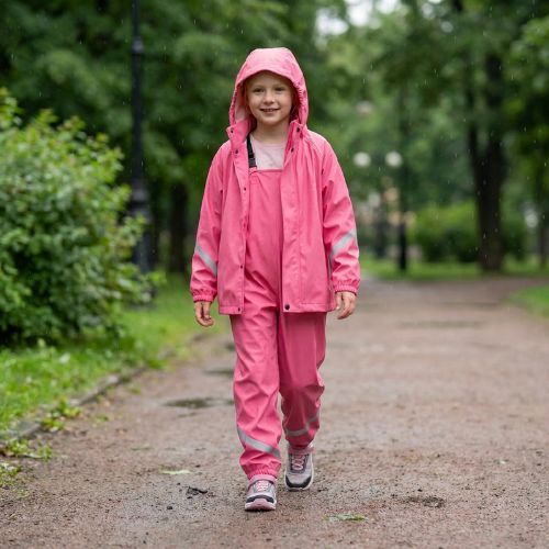 Komplet przeciwdeszczowy dziecięcy Kadva AquaLock JR różowy