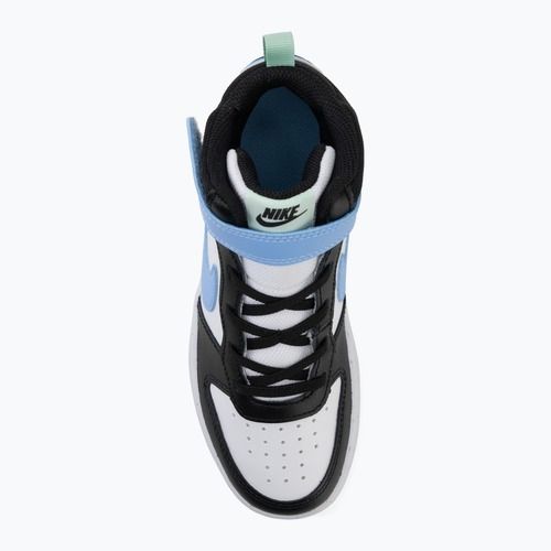 Buty dziecięce Nike Court Borough Mid 2 white/black/arctic green/football blue