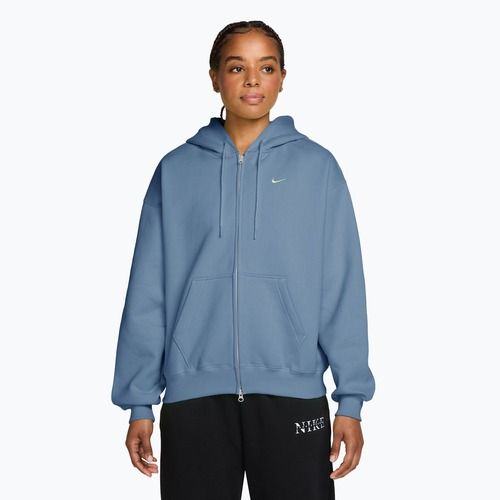 Bluza damska Nike Studio Fleece Medium Weight Oversized Full Zip work blue/sail