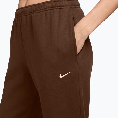 Spodnie damskie Nike Studio Fleece total cacao wow/sail