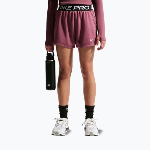 Spodenki dziecięce Nike Pro Fleece pink smoke/pink smoke/black/white