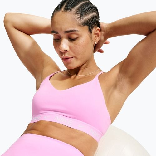Biustonosz treningowy Nike Indy Light Support pink rise