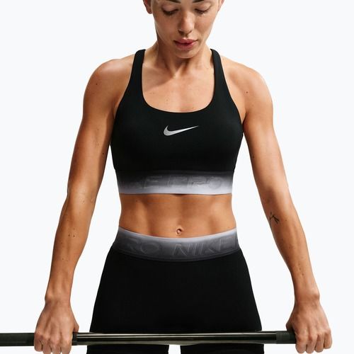 Biustonosz treningowy Nike Pro black/black/ghost/smoke grey