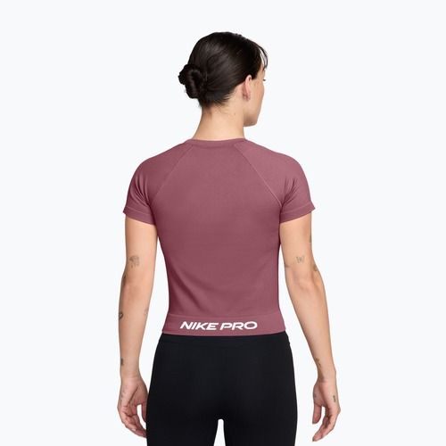 Koszulka treningowa damska Nike Pro Seamless pink smoke/white
