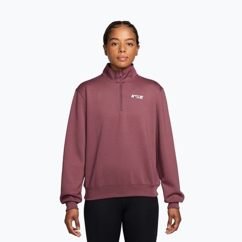 Bluza treningowa damska Nike Studio Fleece Sport pink smoke/mystic dates/white