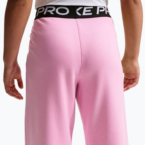 Spodnie dziecięce Nike Pro Fleece pink rise/pink rise/black/white