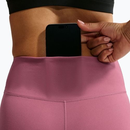 Legginsy damskie Nike One Seamless Front pink smoke/white