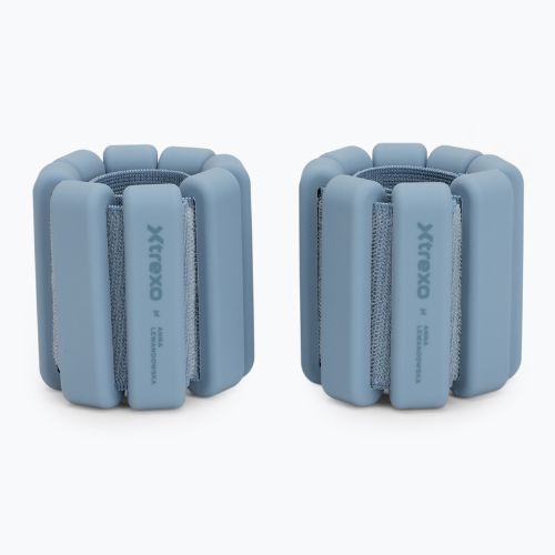 Obciążniki na kostki i nadgarstki XTREXO x Anna Lewandowska Bangles 210 2 x 1 kg niebieski