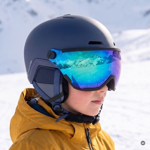 Kask narciarski dziecięcy ATTABO Avens 2.0 Jr Visor niebieski