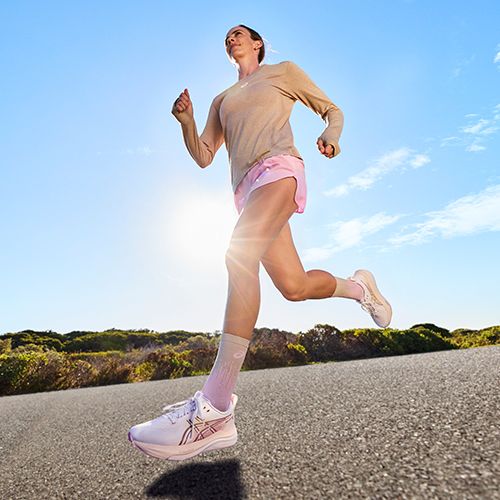 Buty do biegania damskie Asics Gel-Kayano 33 White/Hazy Lilac