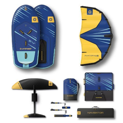 Deska do wingfoil + hydrofoil Unifiber Impulse 5'4 and 4.6 Wing, 2000 Front Wing Foil and Leash