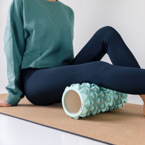 Roller do masażu XTREXO z wypustkami zielony