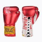 Rękawice bokserskie Everlast Fight Leather red
