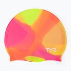 Czepek pływacki dziecięcy TYR Tiedye Silicone Multicolor Jr yellow/pink/orange