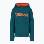 Bluza tenisowa dziecięca Wilson Script Cotton Po Hoody Jr blue coral/fiesta