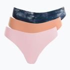 Stringi damskie Under Armour Pure Stretch Ns Thong 3 pary canyon pink/black