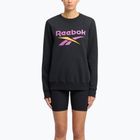 Bluza damska Reebok Identity Big Logo Fleece Crew black/purple rave/electric amber