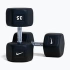 Hantel ogumowany Nike Strength Hex Dumbbell 35 kg black/white