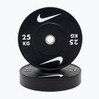 Obciążenie bumperowe Nike Strength Rubber Bumper Plates 25 kg black/white