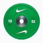 Obciążenie bumperowe Nike Strength Pro Urethane Bumper Plates 10 kg green/white