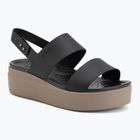 Sandały damskie Crocs Brooklyn Low Wedge black/mushroom