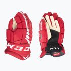 Rękawice hokejowe CCM JetSpeed FT4 Pro SR red/white