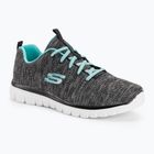 Buty damskie SKECHERS Graceful Twisted Fortune black/turquoise