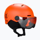 Kask narciarski dziecięcy Salomon Grom Visor Jr flame/tonic orange