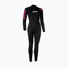Pianka triathlonowa damska Zoggs Ow Multix Vl 2,5 mm black/pink
