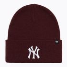 Czapka zimowa 47 Brand MLB New York Yankees Haymaker dark maroon