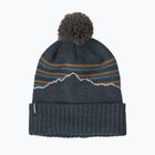 Czapka zimowa Patagonia Powder Town Beanie fitz roy stripe knit/smolder blue