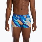 Bokserki pływackie męskie TYR Durafast Elite Riptidal Square Leg teal/orange