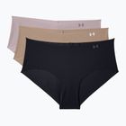 Majtki damskie Under Armour Pure Stretch Hipster 3 pary black/beige/graphite