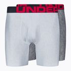 Bokserki męskie Under Armour UA Tech 6 In 2 pary mod gray light heather/jet gray light heather