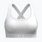 Biustonosz treningowy Under Armour Crossback Mid white/white/halo gray