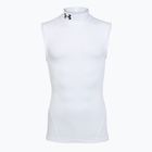 Koszulka treningowa męska Under Armour HG Armour Comp Mock SL castlerock/white
