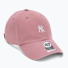 Czapka z daszkiem 47 Brand MLB New York Yankees Base Runner CLEAN UP mauve