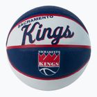 Piłka do koszykówki dziecięca Wilson NBA Team Retro Mini Sacramento Kings violet rozmiar 3