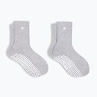 Skarpety damskie Sweaty Betty Pilates Crew Gripper 2 pary light grey marl