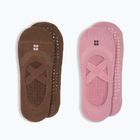 Skarpety damskie Sweaty Betty Ballet Gripper 2 pary decopink chestnutbrown