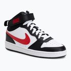 Buty dziecięce Nike Court Borough Mid 2 white/white/black/university red