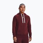 Bluza damska Under Armour Rival Fleece Hb Hoodie chestnut red/white