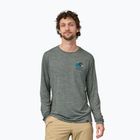 Longsleeve męski Patagonia Cap Cool Daily Graphic Shirt-Waters chasing peaks/sleet green