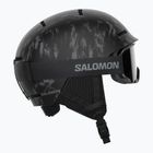 Kask narciarski dziecięcy Salomon Player Combo + Gogle XV Jr black tie&dye/black silver