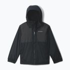 Kurtka przeciwdeszczowa dziecięca Columbia Rainy Trails II Fleece mountain black/black slub