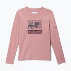 Longsleeve trekkingowy dziecięcy Columbia Hazeldel Hill Graphic Tee eraser pink/barely printed
