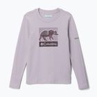 Longsleeve trekkingowy dziecięcy Columbia Hazeldel Hill Graphic Tee lavender pearl/barely printed